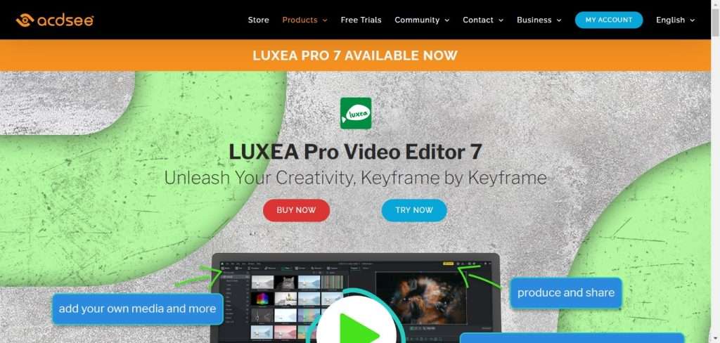ACDSee Luxea Video Editor (Best AI Video Editing Tools)