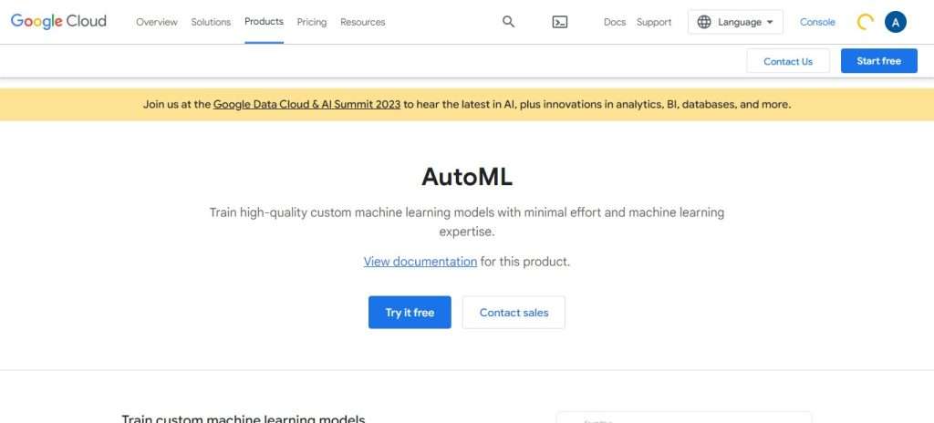  Google Cloud AutoML