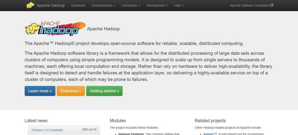 Hadoop (Best AI Tools for Data Analysts)