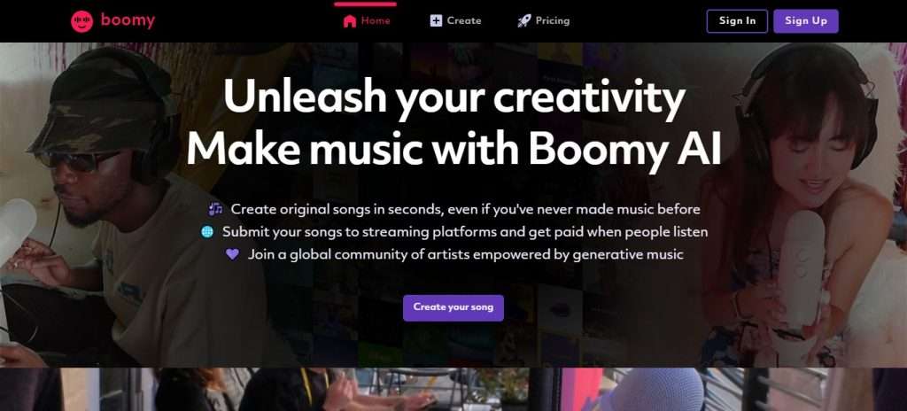 Boomy (Best AI Writing Tools & Apps)