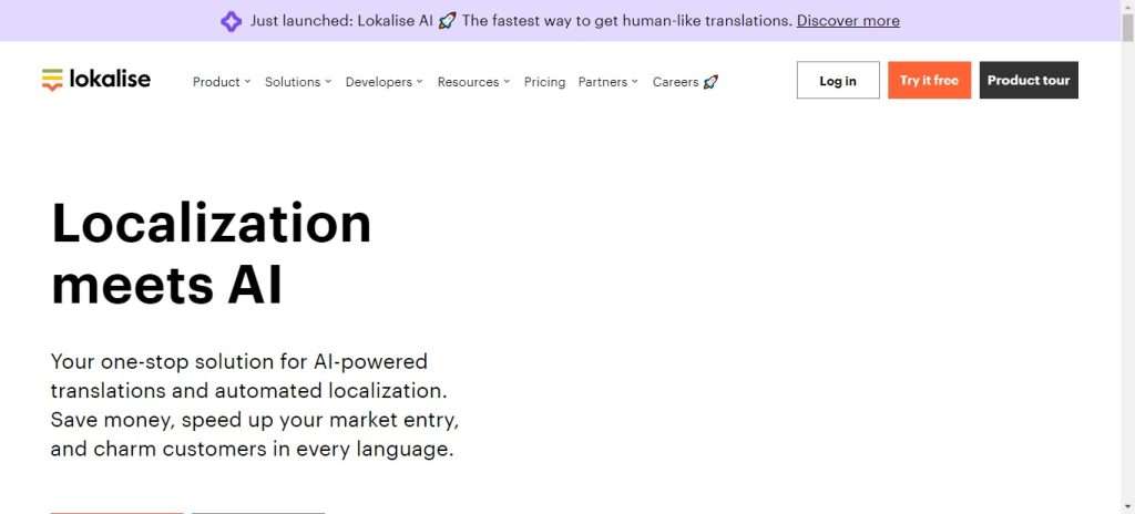 Lokalise (Best AI Translation Tools)