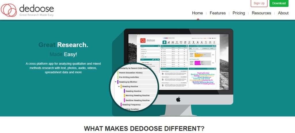 Dedoose (Best Data Cleaning Tools)