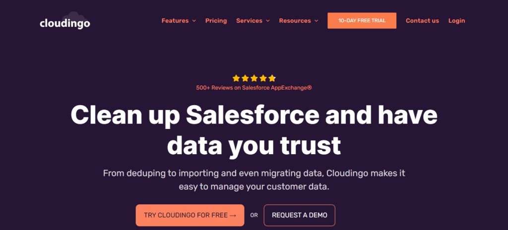 Cloudingo (Best Data Cleaning Tools)