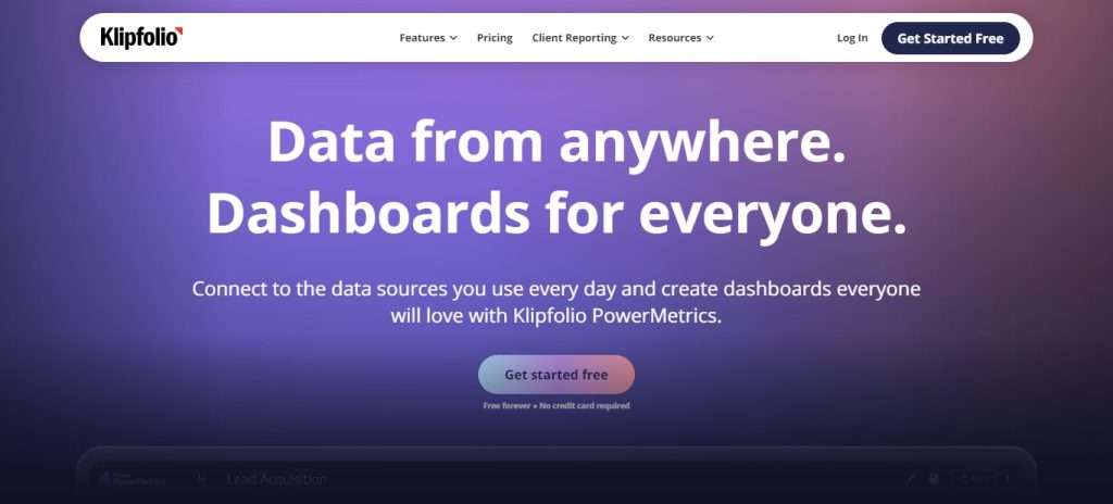 Klipfolio (Best Data Cleaning Tools)