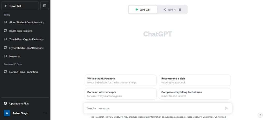 ChatGPT (Best Ai Websites For Students)
