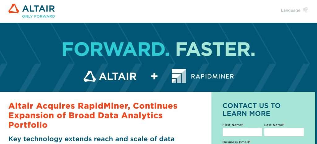 Altair RapidMiner (Best AI Tools for Data Analysts)