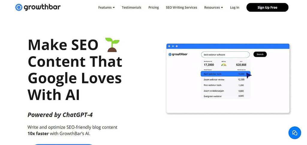 GrowthBar (Best Chat Gpt Alternatives)