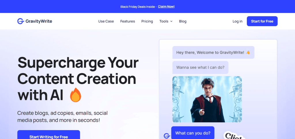 GravityWrite (Best Chat Gpt Alternatives)
