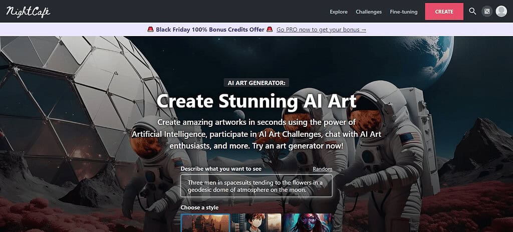 NightCafe (Best Ai Art Generators )