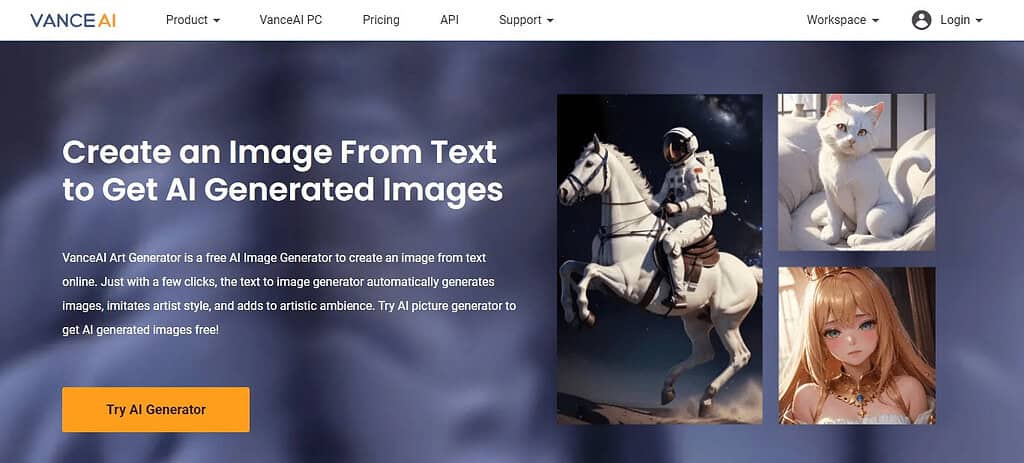 Vance AI Art Generator (Best Ai Art Generators )