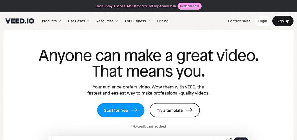 VEED.io (Best Ai Podcast Generators)