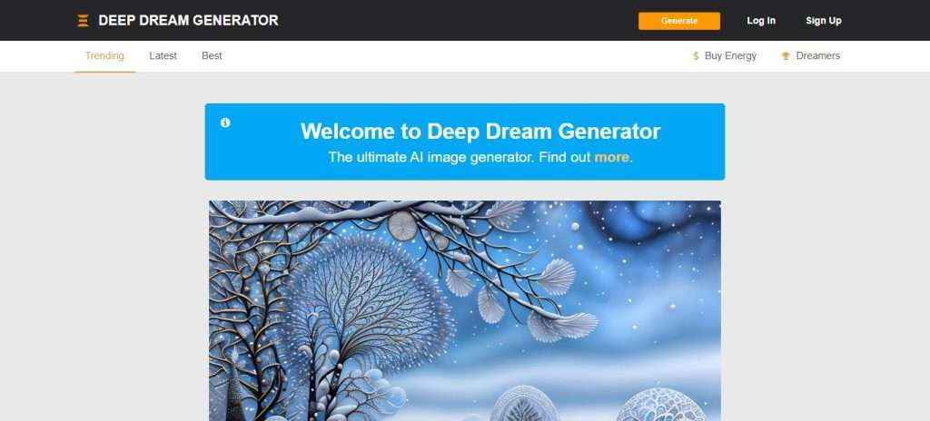 Deep Dream Generator (Best Ai Art Generators )