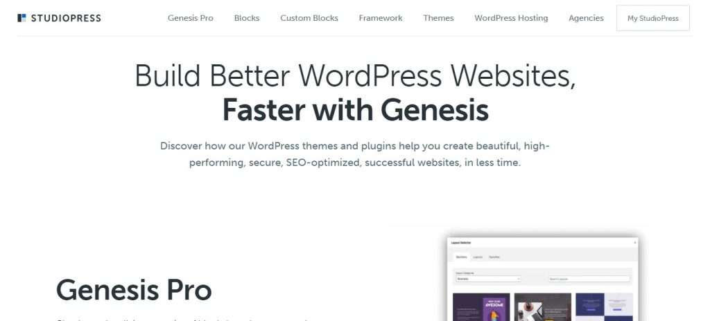 StudioPress (Best blog wordpress themes)