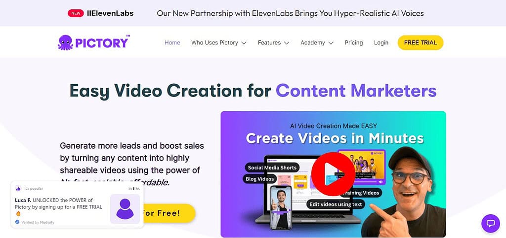 Pictory (Best Ai Seo Agency)
