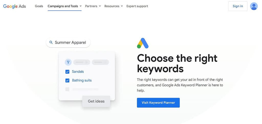 Google Keyword Planner