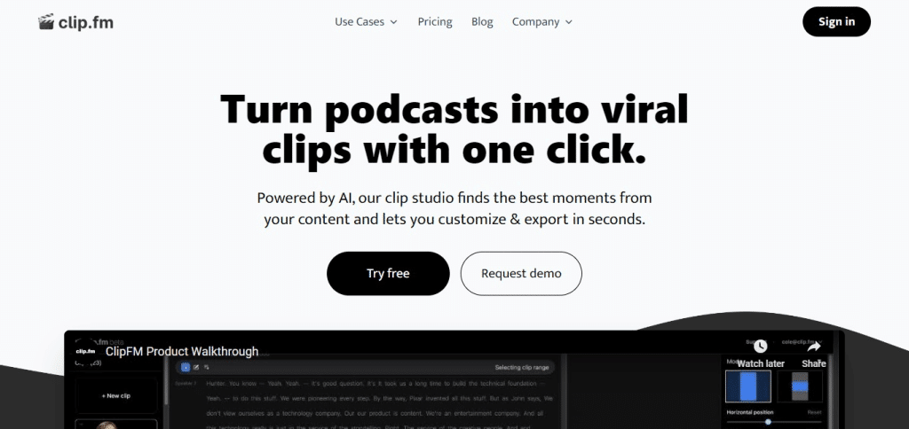 ClipFM (Best Ai Video Editing Tools In India)