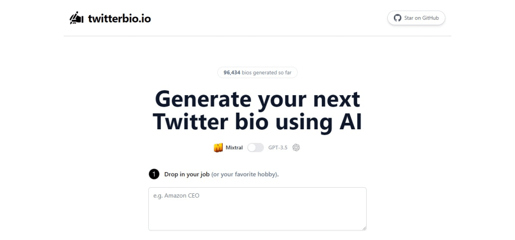TwitterBio (Best Ai Tools In USA)