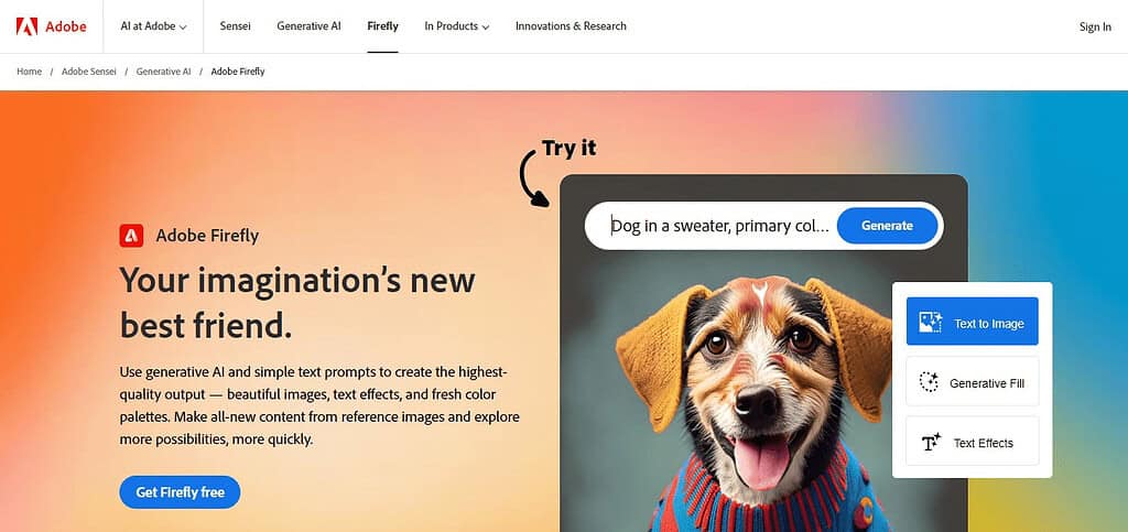 Adobe Firefly (Best Ai Video Editing Tools In India)