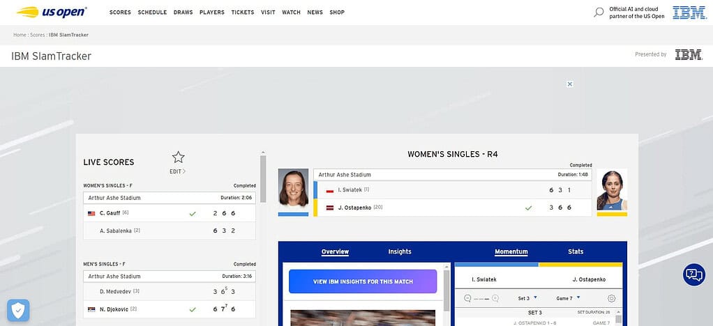 IBM SlamTracker (Best Ai Apps For Sports)