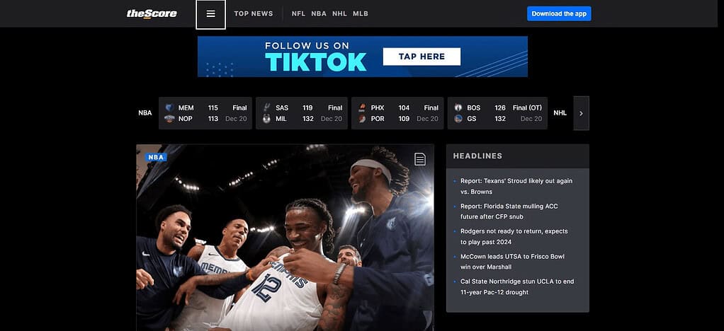 theScore (Best Ai Apps For Sports)
