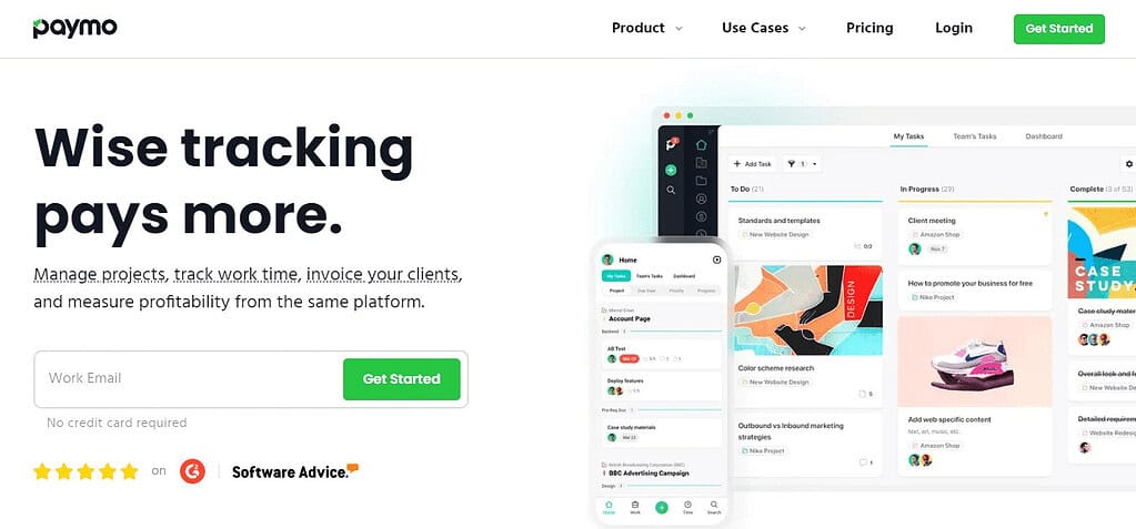 Paymo (Best Professional Services Automation Software)