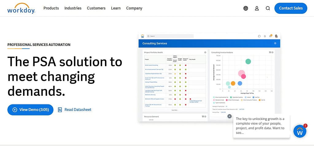Workday Professional Services Automation (Best Professional Services Automation Software)