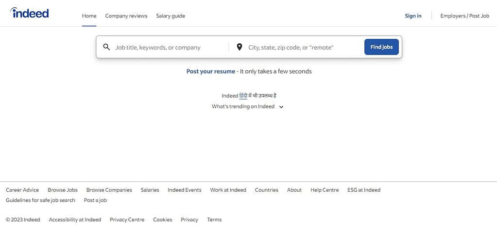 Indeed (Best Core HR Software)