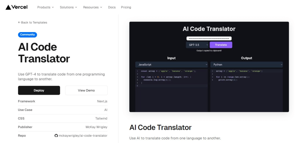 AI Code Translator (Best Ai Tools For Developers)