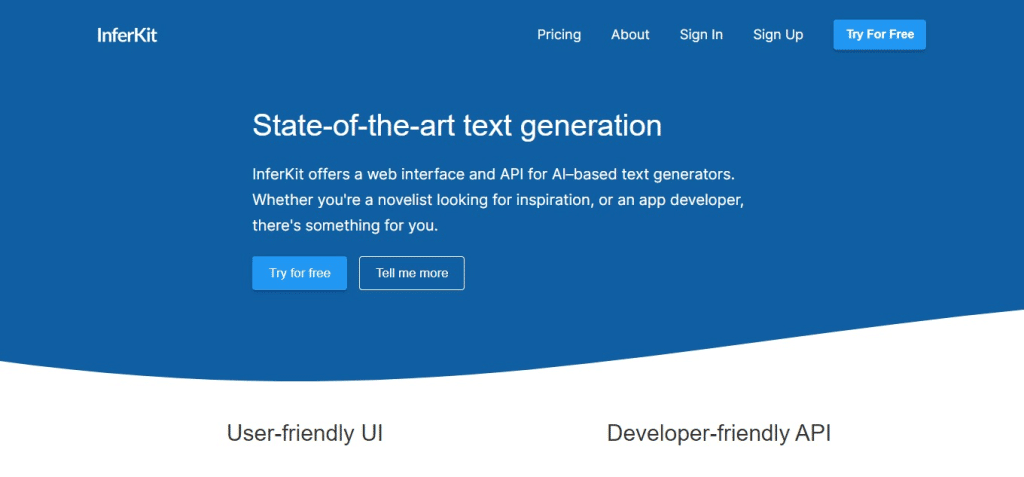 InferKit (Best Ai Tools For Developers)