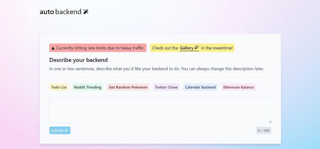 Auto Backend