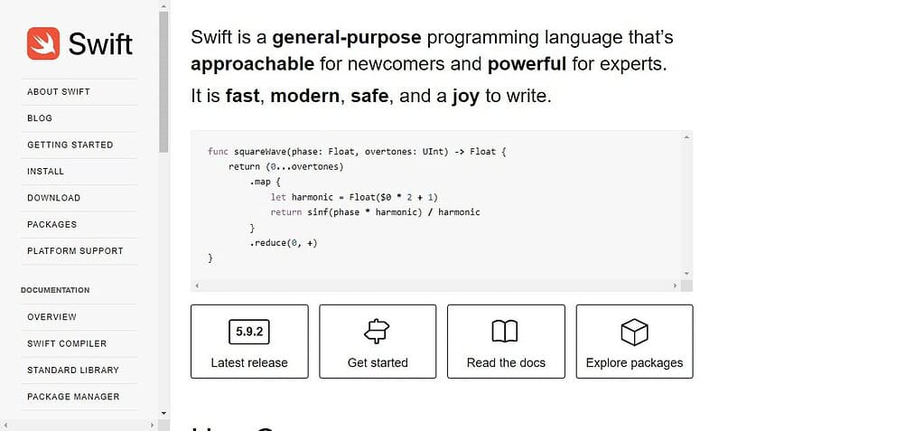 Swift (Best Ai Programming Language)