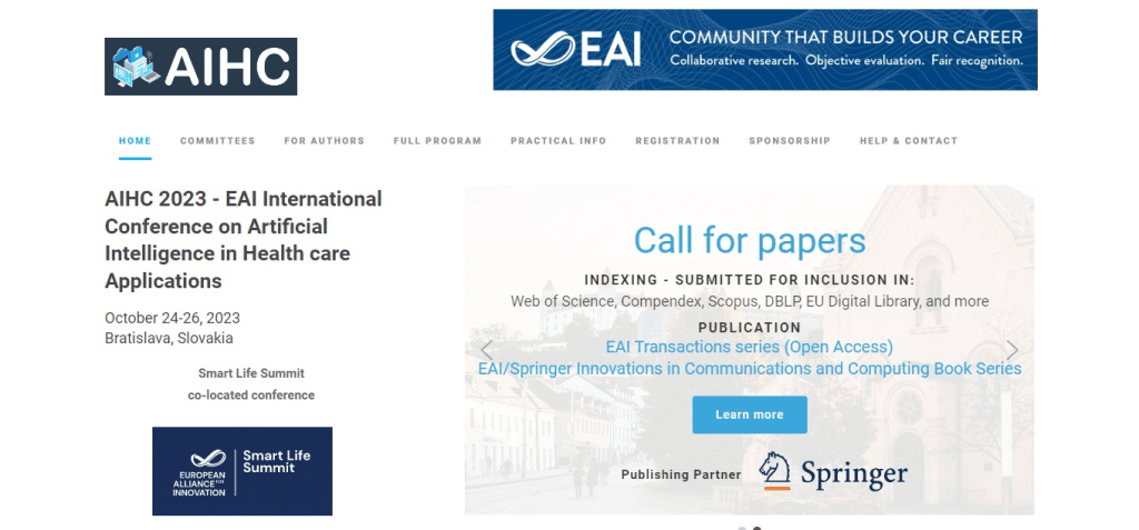 EAI International Conference in Health Care 