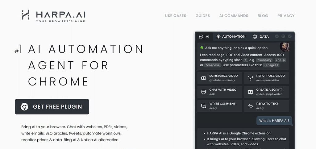 HARPA (Best Ai Chrome Plugin)