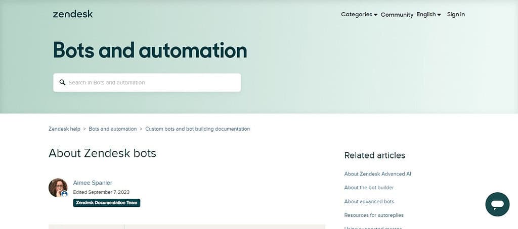 Zendesk bots (Best AI Chatbots)