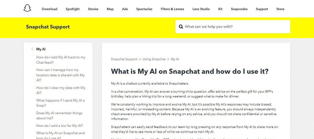 Snapchat My AI