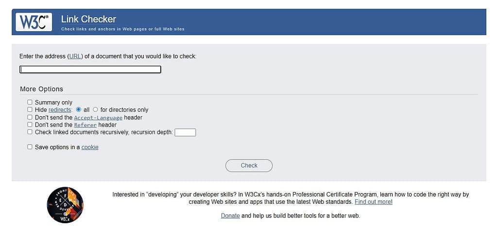 W3C Link Checker