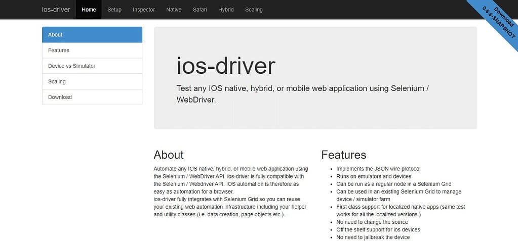 ios-driver (Best Software Testing Tools)