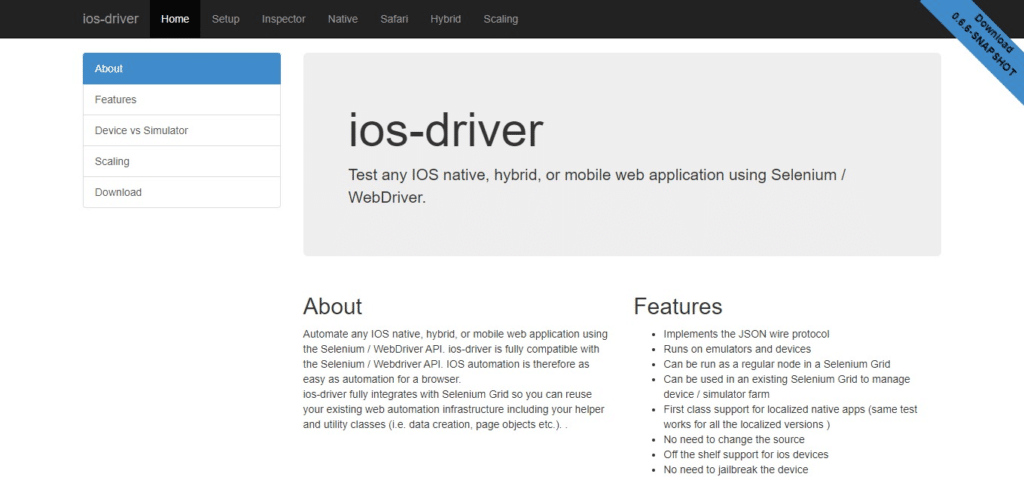 ios-driver (Best Software Testing Tools)