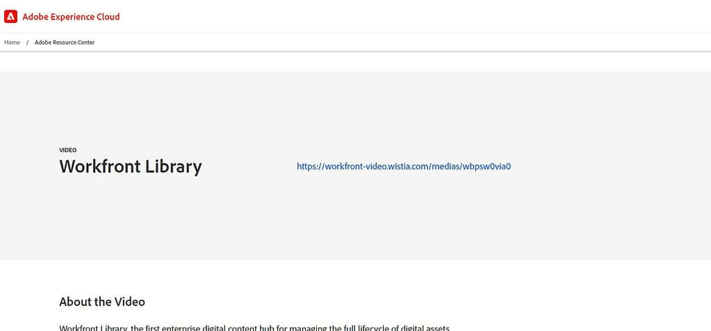 Workfront Library