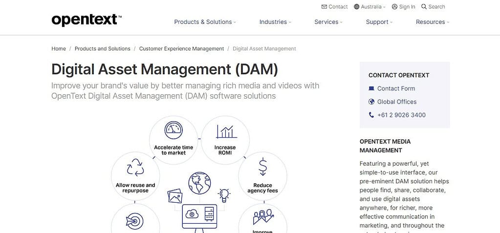 Open Text DAM (Best Digital Asset Management Software )