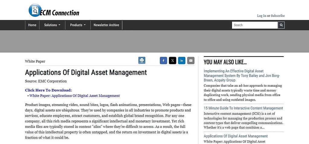 EMC Documentum Digital Asset Management