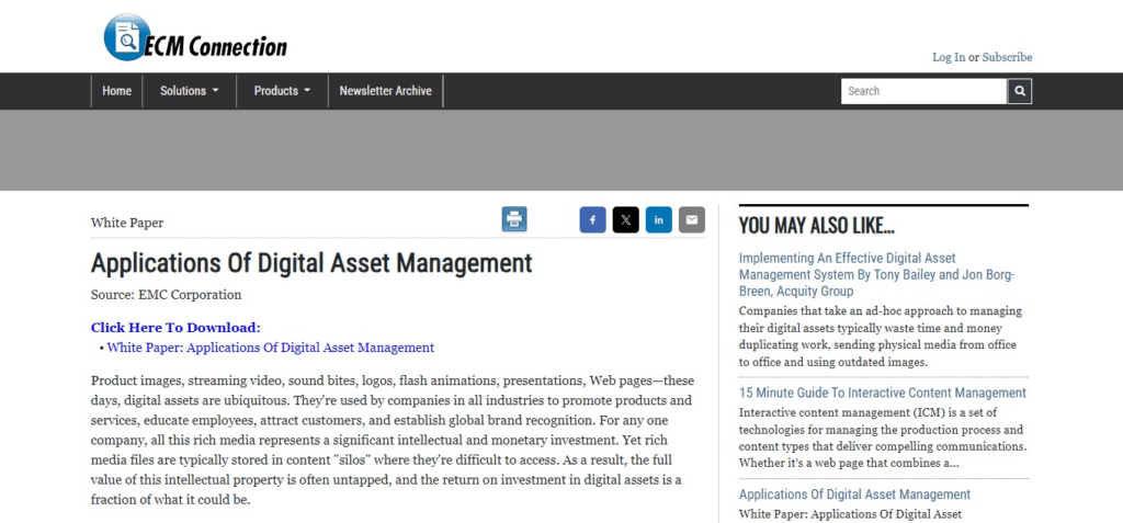 EMC Documentum Digital Asset Management