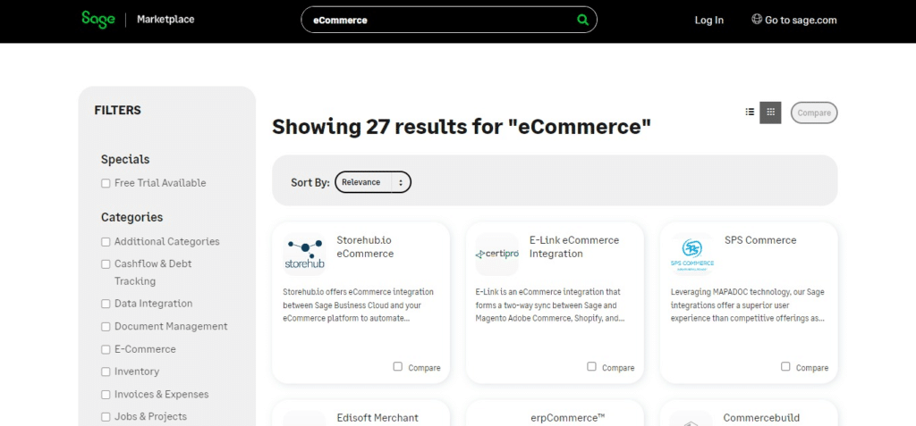 Sage eCommerce (Best E-Commerce Platforms)