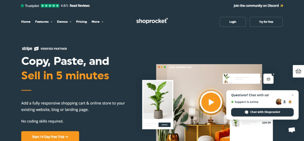 Shoprocket (Best E-Commerce Platforms)