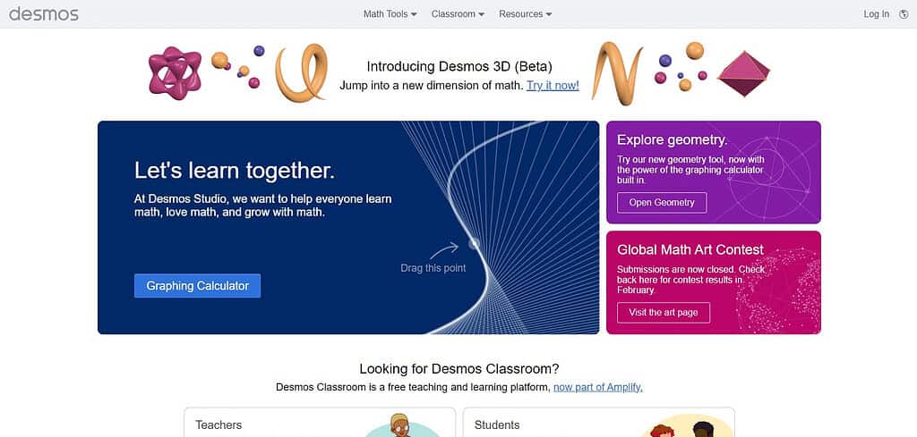 Desmos (Top Free AI Math Solvers Apps)