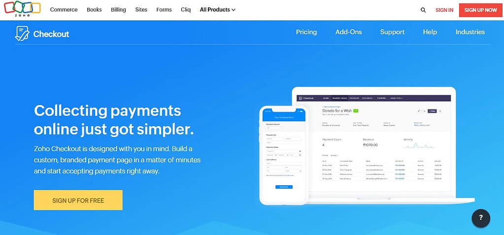 Zoho Checkout
