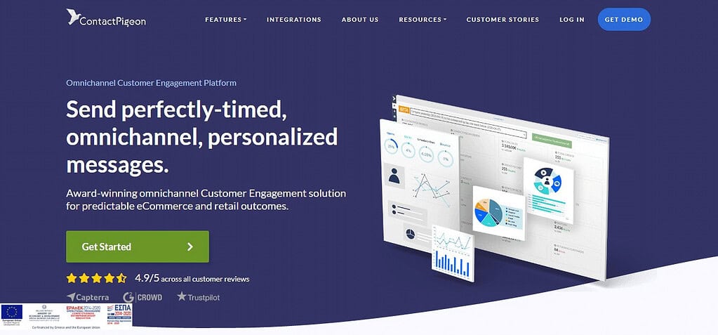 ContactPigeon (Best E-Commerce Personalization Software)