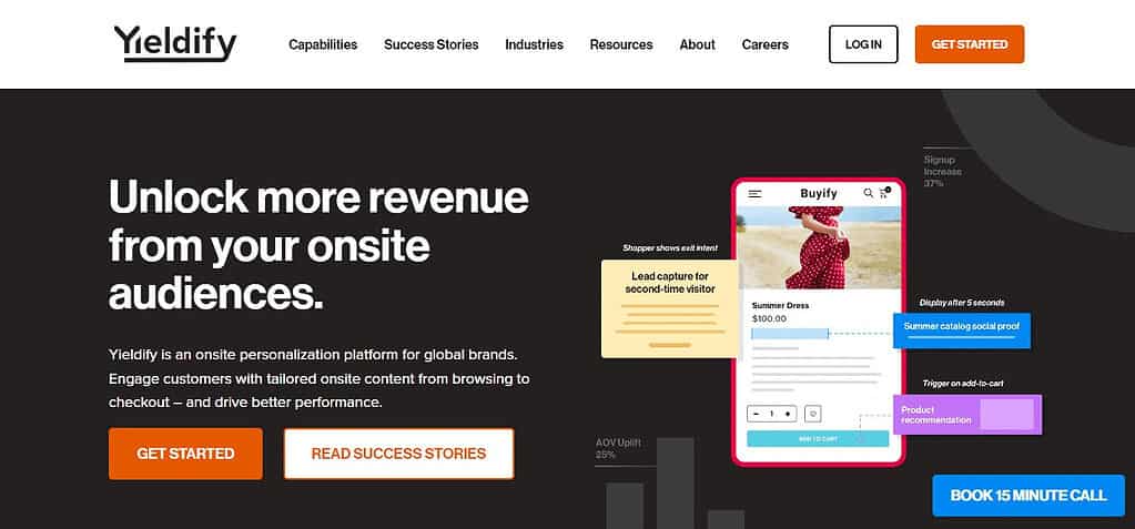 Yieldify (Best E-Commerce Personalization Software)