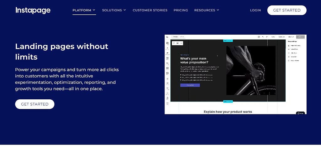 Instapage (Best E-Commerce Personalization Software)
