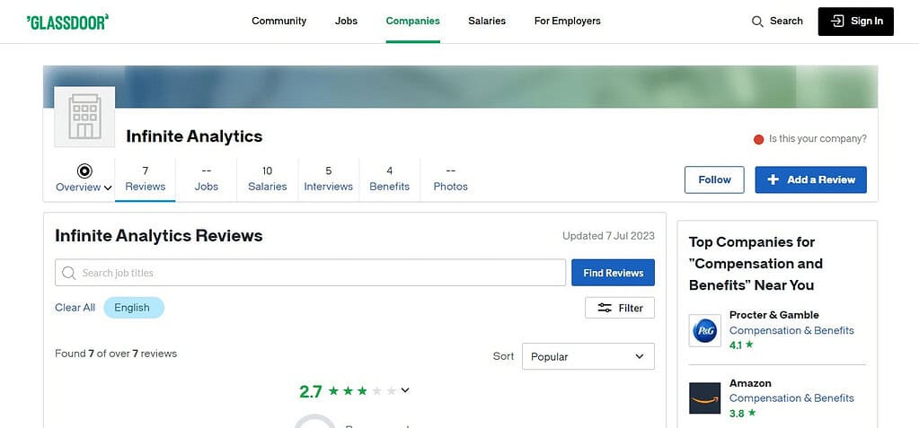 Infinite Analytics (Best E-Commerce Personalization Software)